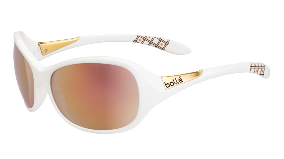 Bolle Grace Sunglasses,Shiny White Frame,Rose Gold Lens,11951