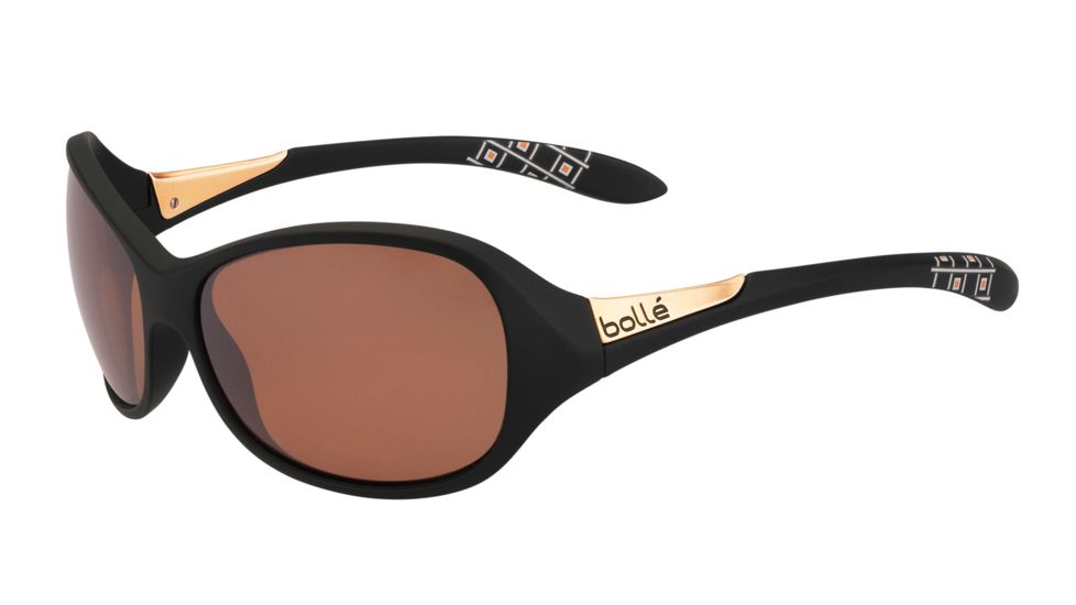 Bolle Grace Sunglasses, Matte Black Frame, Polarized Sandstone Gun Oleo AF Lens, 11950