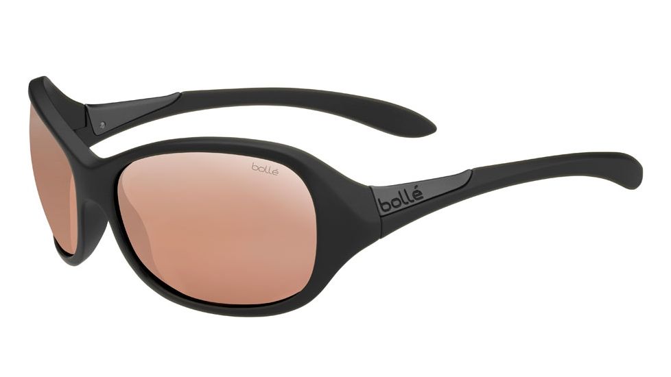 Bolle Grace Sunglasses, Shiny Black, Phantom Pink Gun 12561