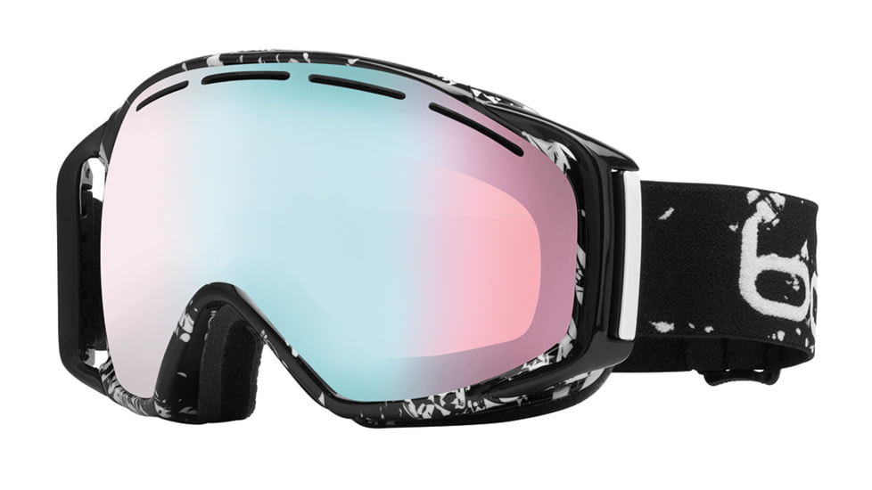 Bolle Gravity Ski/Snowboard Goggles - Black Caligraphy Frame and Modulator Vermillon Blue Photochromic Lens 20921