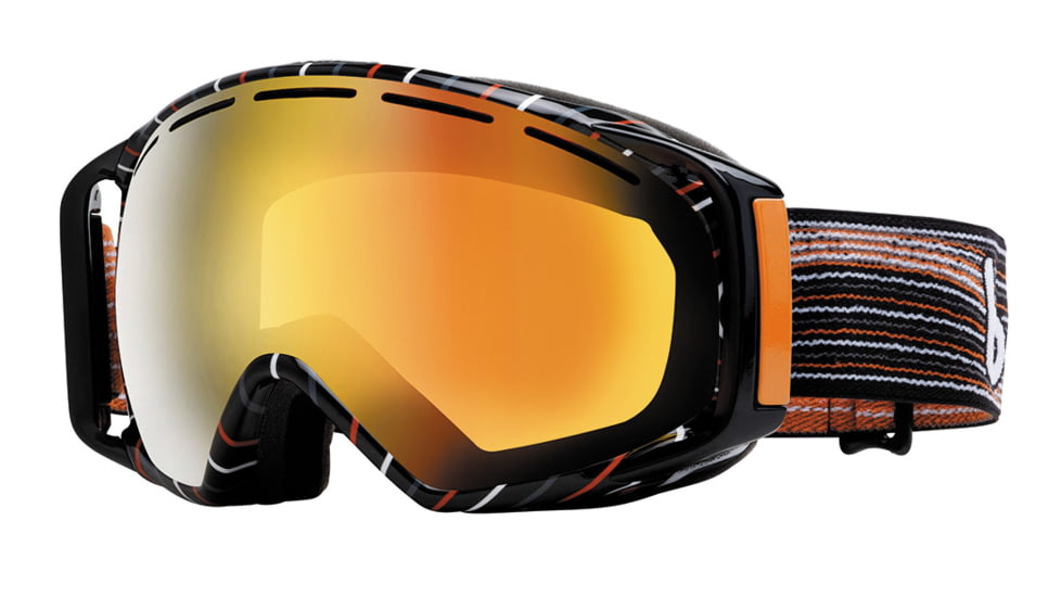 Bolle Gravity Ski/Snowboard Goggles - Grey and Orange Waves Frame and Fire Orange 35 Lens 20923