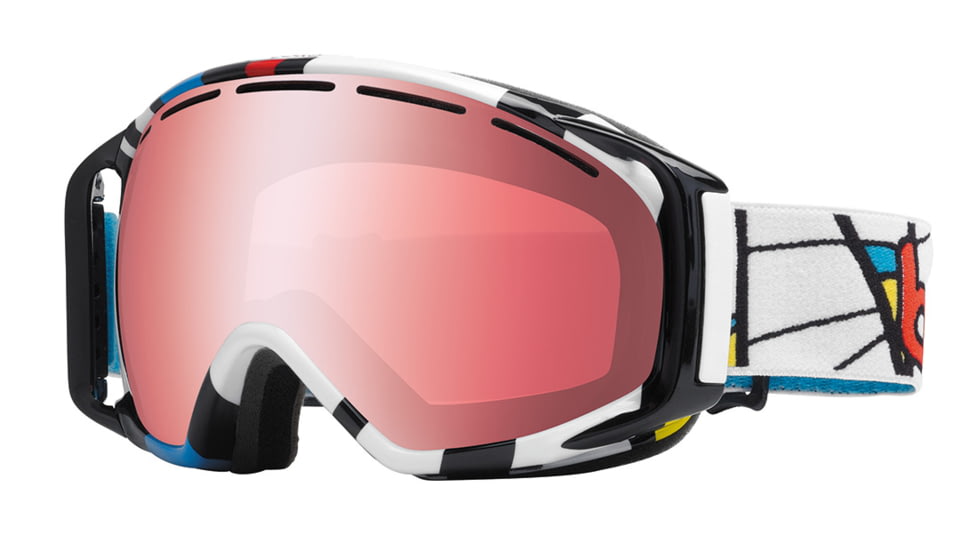 Bolle Gravity Ski/Snowboard Goggles - Tiki Mondrian Frame and Vermillon Gun Lens 20926