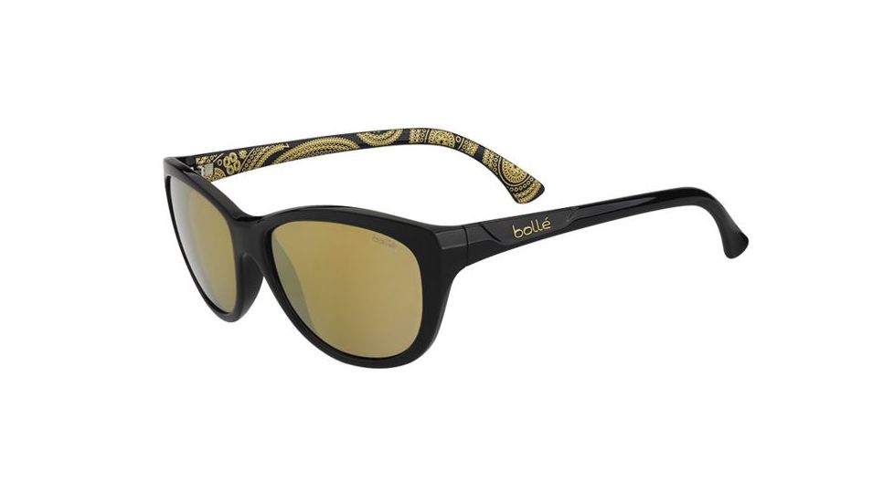 Bolle Greta Sunglasses - Women's, Shiny Black Frame, AG14 Oleo AF Lens,Polarized, 11952