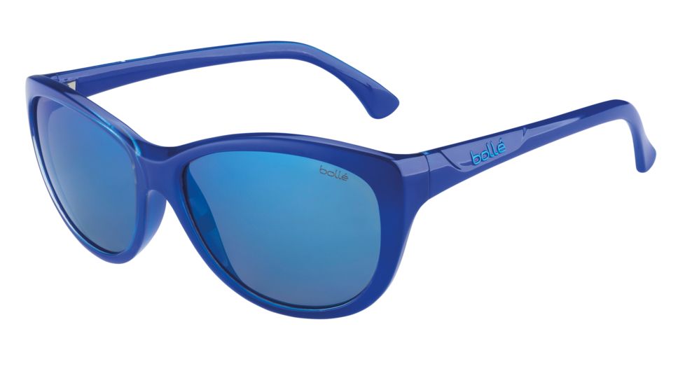 Bolle Greta Sunglasses - Women's, Shiny Blue Frame, GB-10 Square Lens, 12103