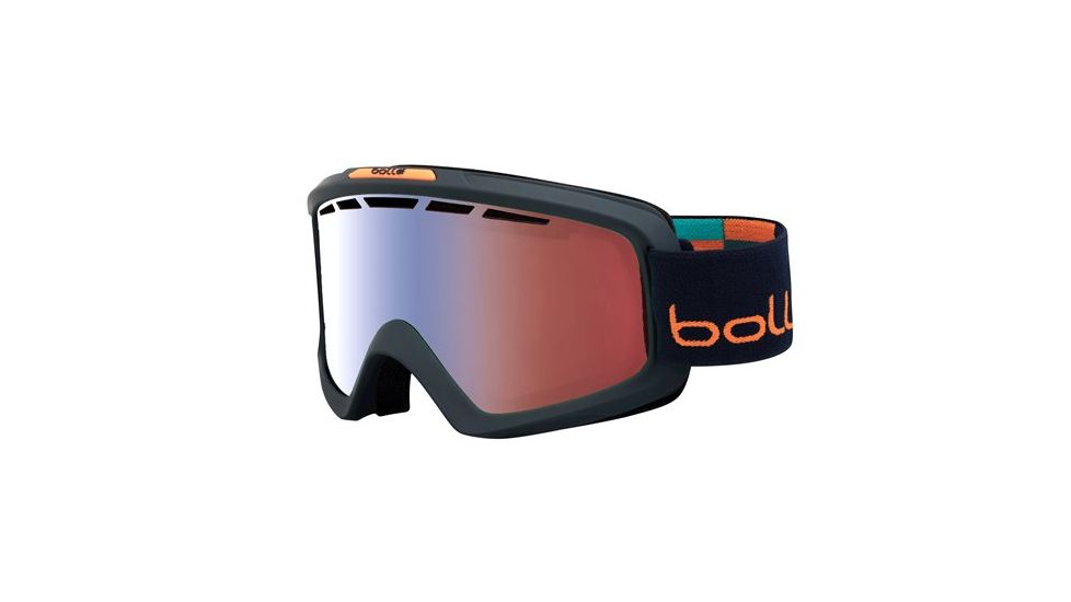 Bolle Nova II Ski/Snowboard Goggles,Matte Blue and Orange Frame,Photochromic Modulator Vermillon Blue Lens 21332