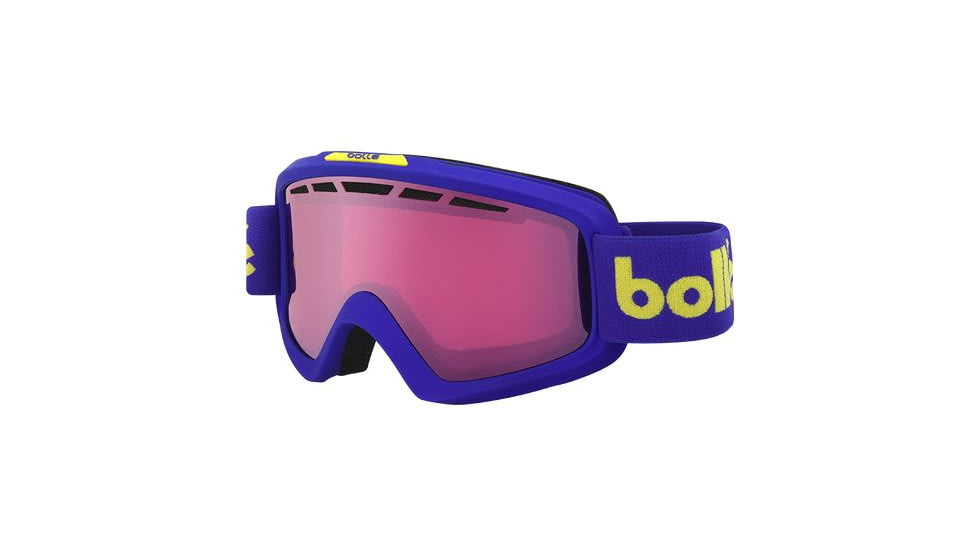 Bolle Nova II Ski/Snowboard Goggles,Matte Blue Retro Frame,Vermillon Gun Lens 21341