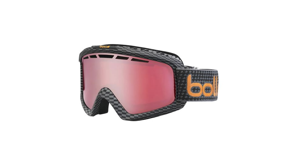 Bolle Nova II Ski/Snowboard Goggles,Matte Carbon Frame,Vermillon Gun Lens 21079