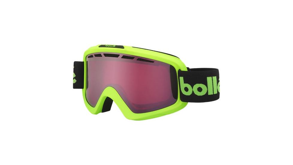 Bolle Nova II Ski/Snowboard Goggles,Matte Green Retro Frame,Vermillon Gun Lens 21343