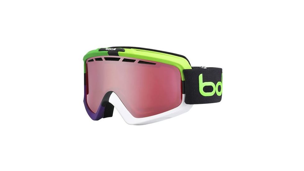 Bolle Nova II Ski/Snowboard Goggles,Matte Green Square Frame,Vermillon Gun Lens 21081