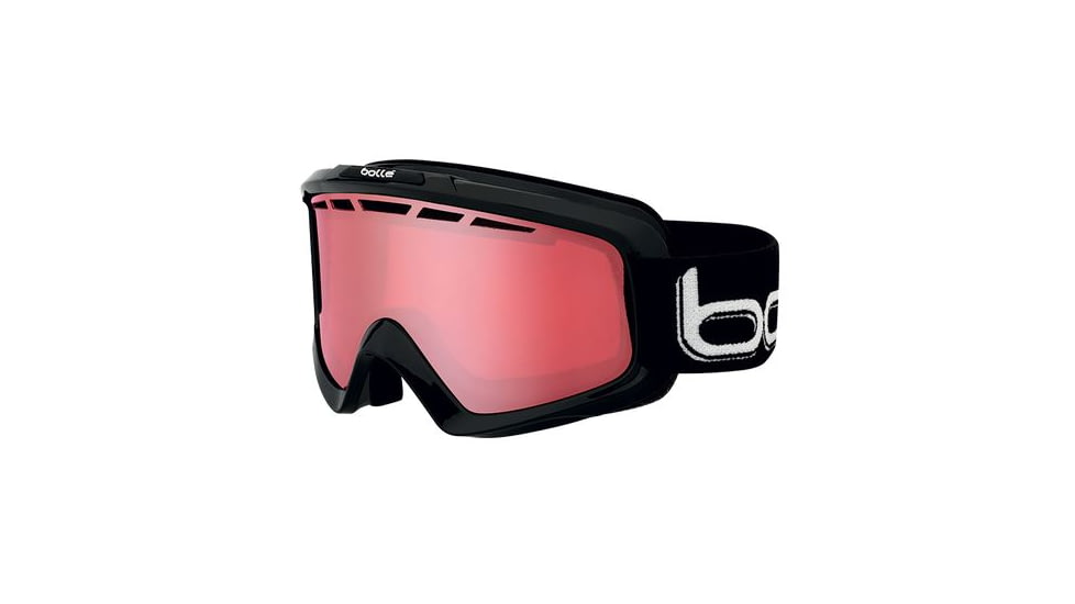 Bolle Nova II Ski/Snowboard Goggles,Shiny Black Frame,Polarized Vermillon Lens 21333