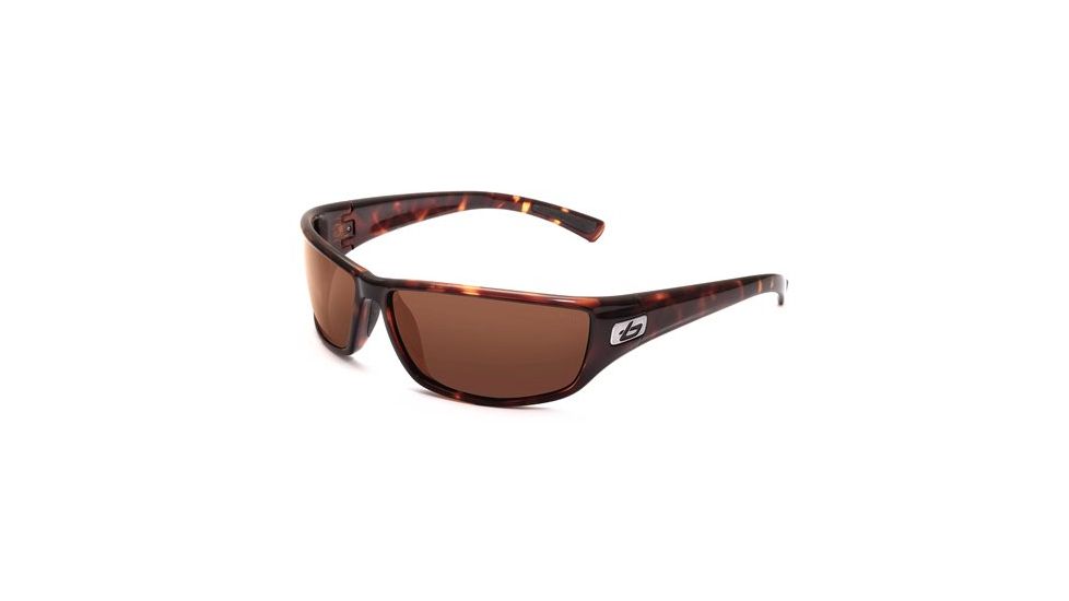 Bolle Python Sunglasses, Dark Tortoise Frame, Polarized A-14 Lens, 11330