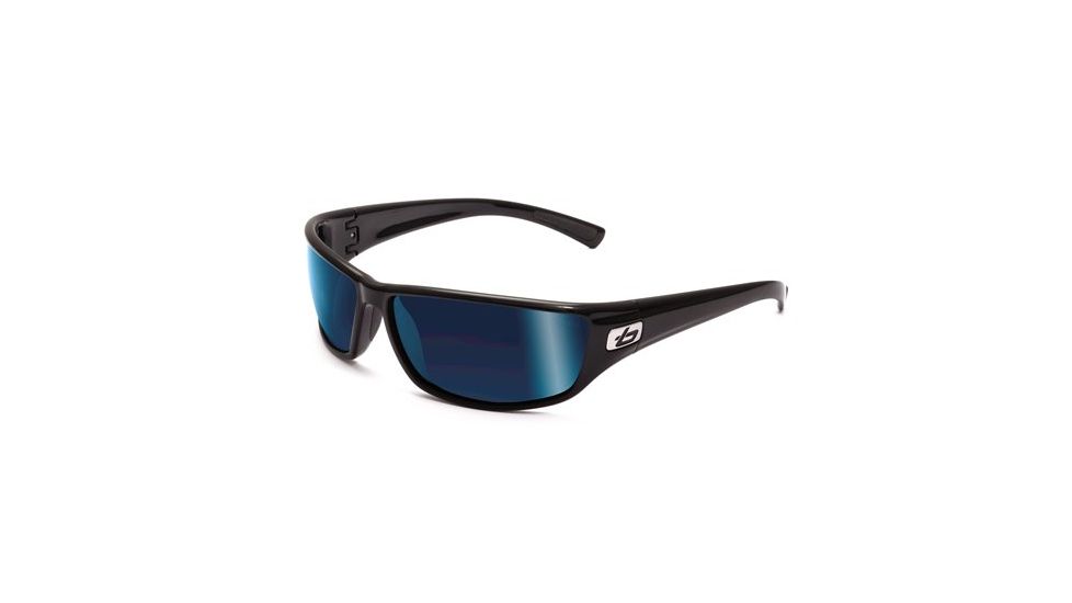 Bolle Python Sunglasses, Shiny Black Frame, Polarized Offshore Blue Lens, 11333