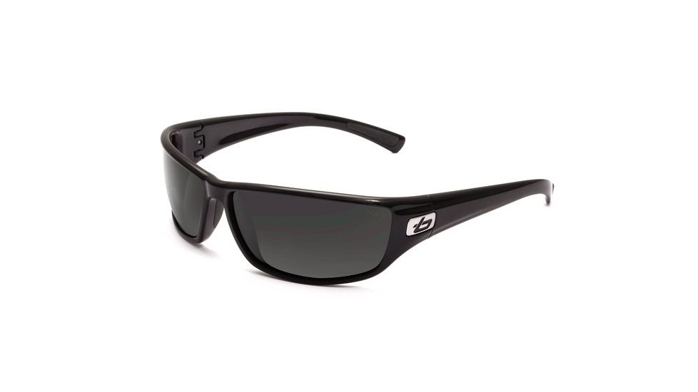 Bolle Python Sunglasses, Shiny Black Frame, Polarized TNS Lens, 11328