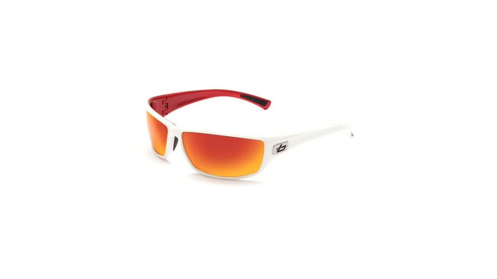 Bolle Python Sunglasses, White/Metallic Red Frame, Polarized TNS Fire Lens, 11335