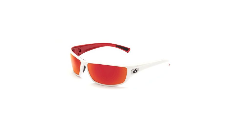 Bolle Python Sunglasses, White/Metallic Red Frame, TNS Fire Lens, 11334