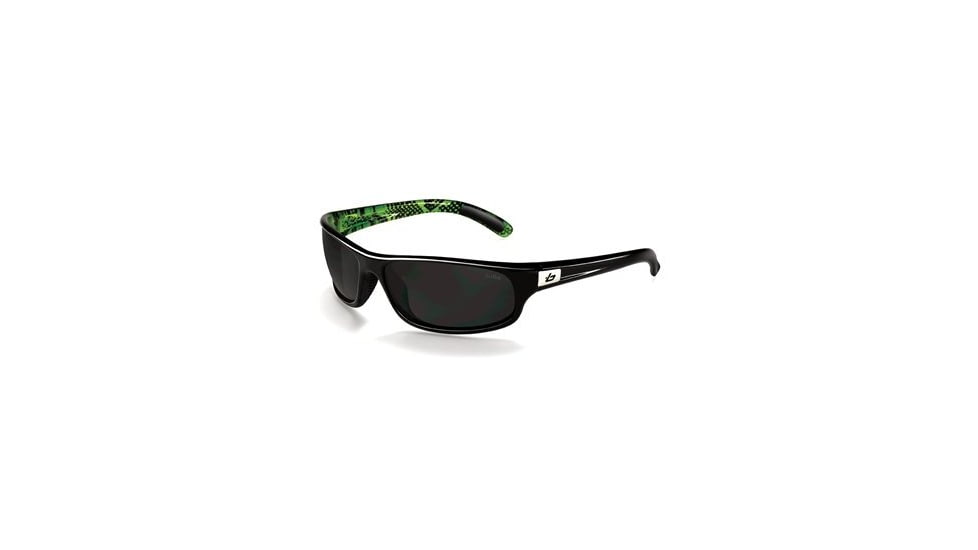 Bolle Anaconda Sunglasses, Black / Lime Frame, TNS Lens, Polarized, 11208