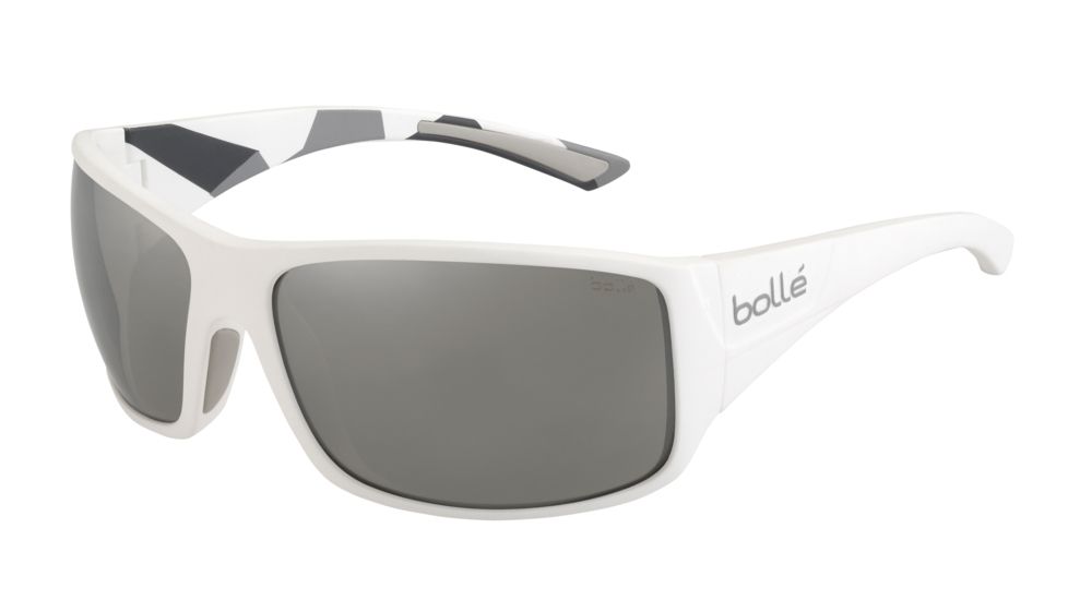 Bolle Tigersnake Sunglasses,Matte White/Camo Frame,TNS Gun Rectangle Lens 12131