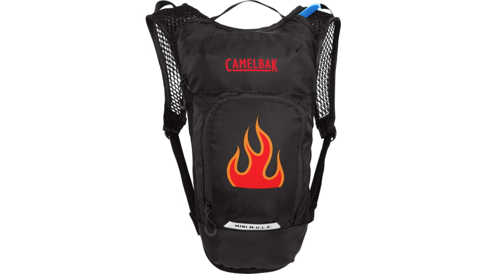 CamelBak Mini Mule Hydration Pack, Black/Flames, One Size, 2814002000
