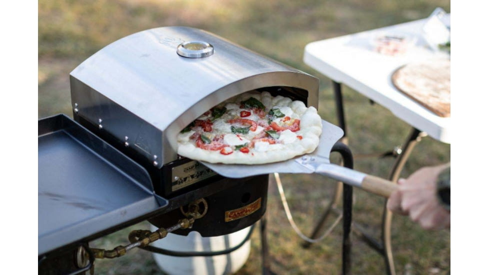 Camp Chef 14inX16in Italia Artisan Pizza Oven Accessory, Black/Silver, PZ30