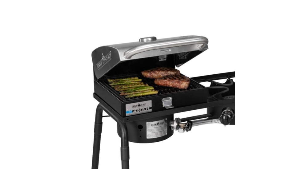 Camp Chef 14x16in Deluxe Stainless Steel BBQ Grill, 1 Burner, Box Accessory, Stainless, BB30LS