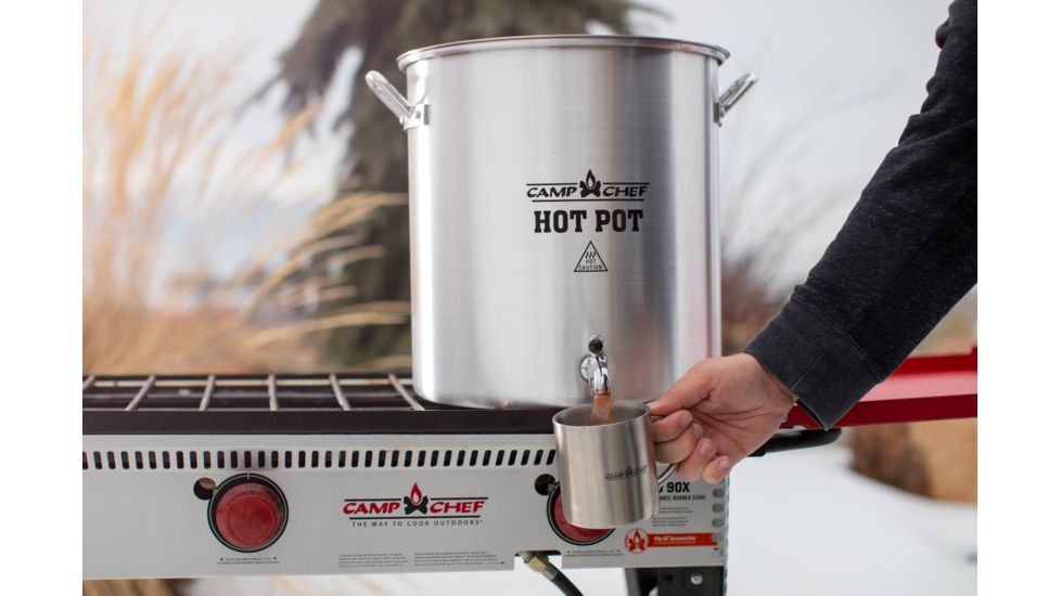 Camp Chef Aluminum Hot Water Pot, 32-quart, Silver, HWP32A