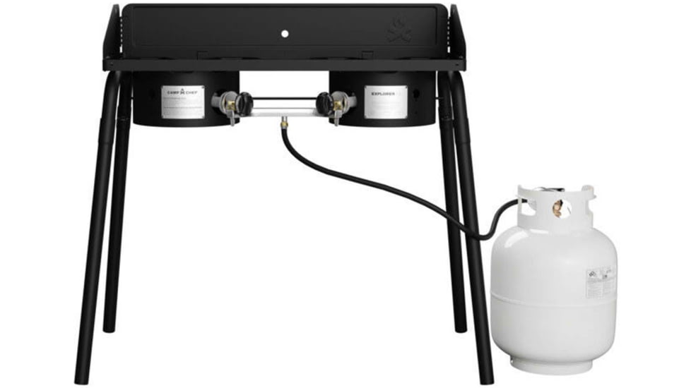 Camp Chef Explorer 2 Burner Stove w/ Detachable Legs — CampSaver