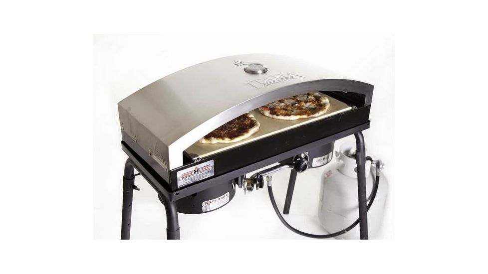 Camp Chef 14X32 Italia Artisan Outdoor Pizza Oven Accessory, Silver PZ61