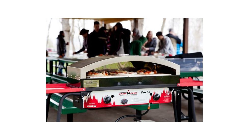 Camp Chef 14X32 Italia Artisan Outdoor Pizza Oven Accessory, Silver PZ62