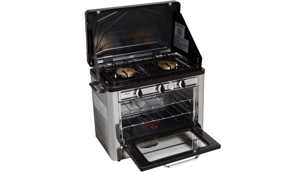 Camp Chef Outdoor Camp Oven 2 Burner Range, Gas Oven, Single, Black/Silver, COVEN