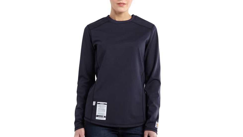 Carhartt Flame-Resistant Force Cotton Long Sleeve T-Shirt, Dark Navy, Extra Small/Regular 101107-410-REG-XS