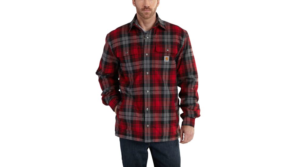 carhartt men's hubbard sherpa lined shirt jac stores