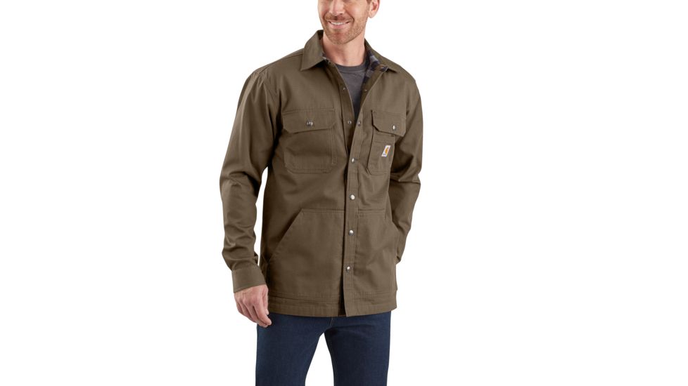 carhartt men's ripstop solid shirt jac