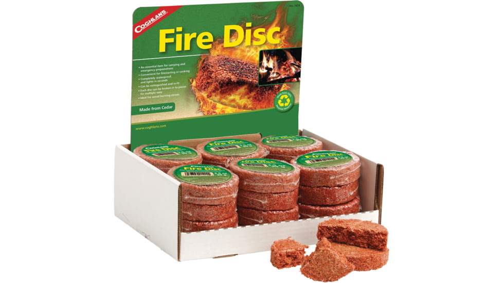 Coghlans Fire Disc Display 24pk — CampSaver