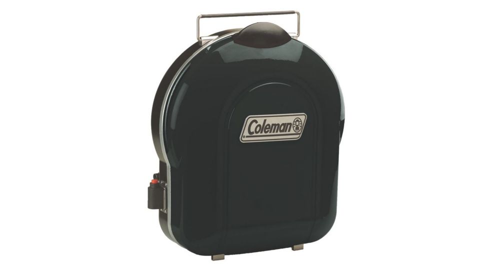 Coleman Fold N Go Propane Grill, Built In Handle, 6,000 BTU, Black, 105 Sq In Cooking Area 2000020926