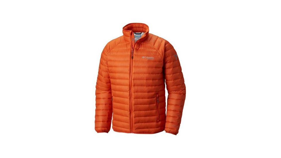 Columbia Alpha Trail Down Jacket - Mens, Backcountry Orange, Small, 1823161866-S