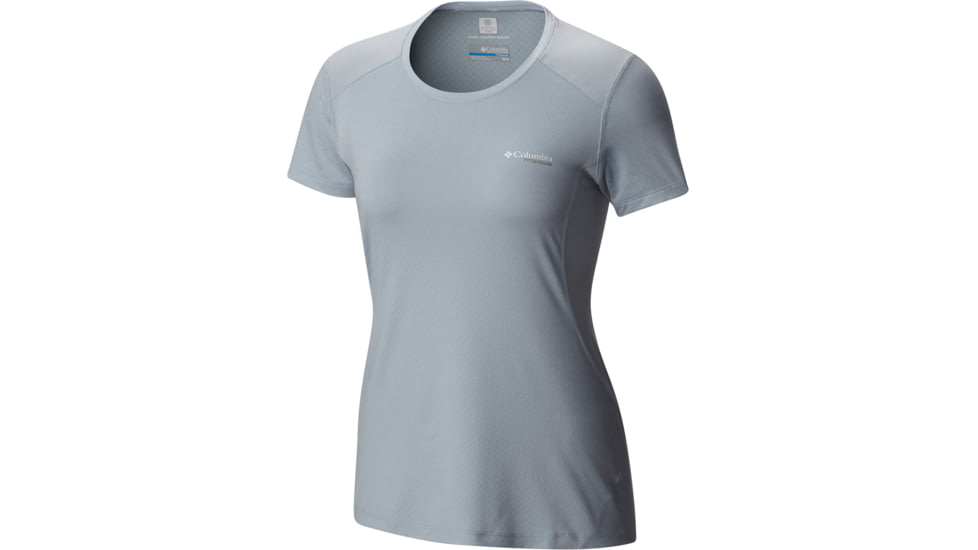 Columbia Titan Ice Short Sleeve Shirt - Women's-Cirrus Grey Heather-Small