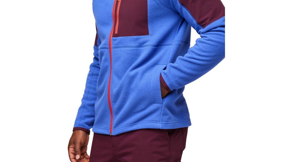 Cotopaxi Abrazo Hooded Full-Zip Fleece Jacket - Mens, Wine/Blue Violet, Medium, DRFZ-F23-WIBV-M-M