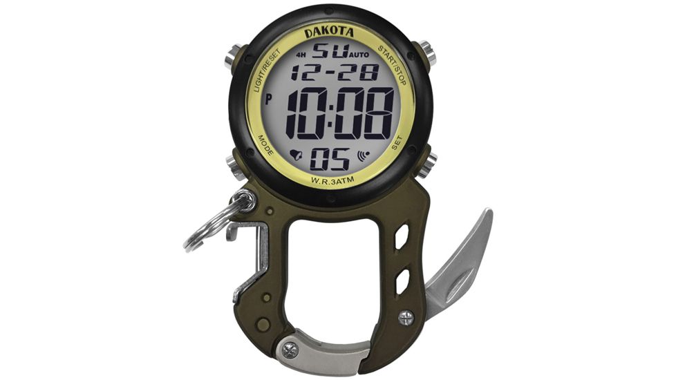 Dakota Watches Digital Zip Clip Carabiner Watch W/ Knife — CampSaver