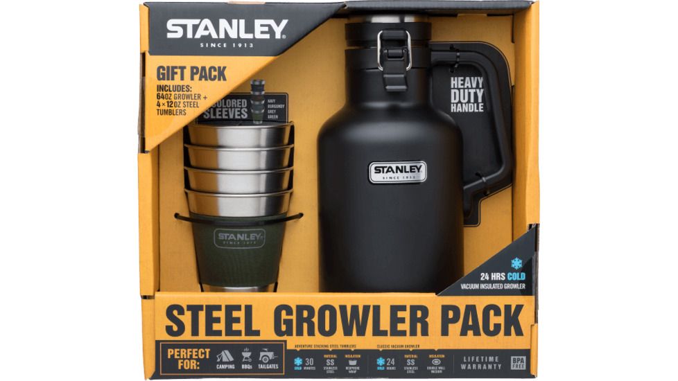 Demo, Stanley Classic Outdoor Growler Gift Set-, Matte Black + Multi, 10-02116-019