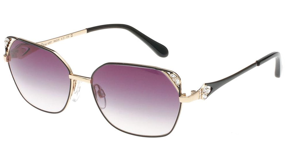 Diva 4207 Sunglasses - Womens, Black/Gold, 56/15/135, DI42072
