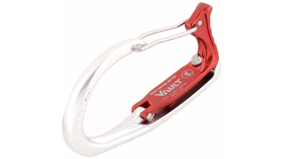 DMM Vault Wire Gate Carabiner, Silver/Red, A558