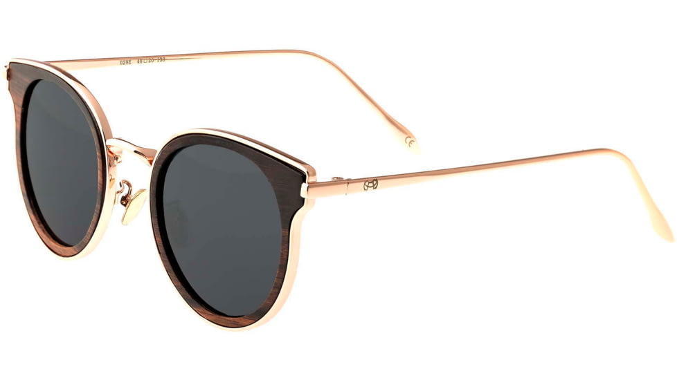 Earth Wood Derawan Sunglasses, Espresso Frames, Black Lens, Polarized, One Size, ESG029E