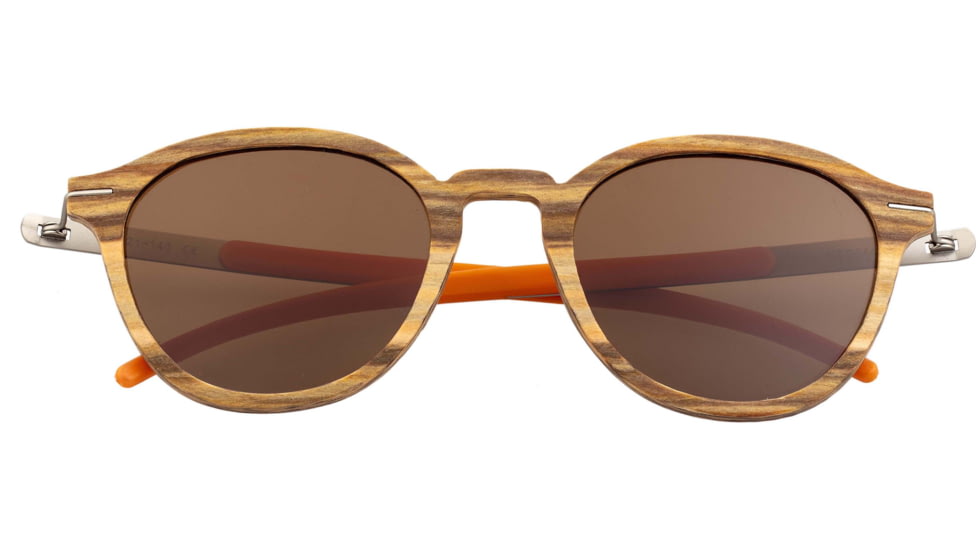 Earth Wood Sabal Sunglasses, Apple Wood Frame, Brown Lens, Polarized, One Size, ESG044AS