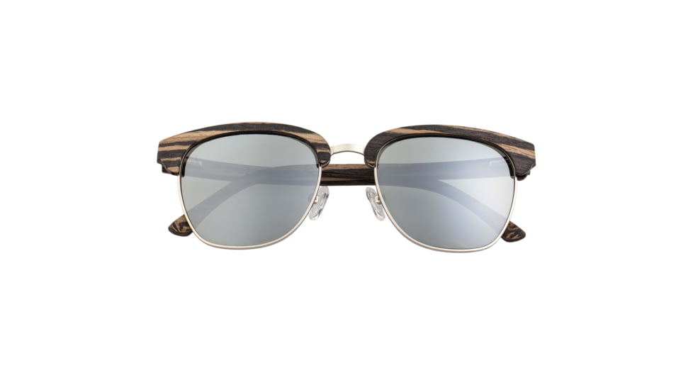 Earth Sassel Polarized Sunglasses - Unisex, Ebony/Silver, One Size, ESG045ES