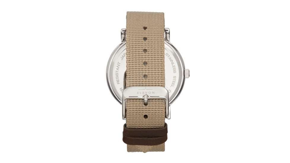 Elevon Mach 5 Canvas-Band Watch w/Date - Mens, Black/Light Brown, One Size, ELE123-1