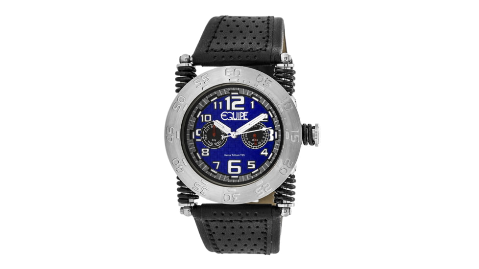 Equipe Tritium Coil Watches - Men's, Silver/Blue, One Size, EQUET107