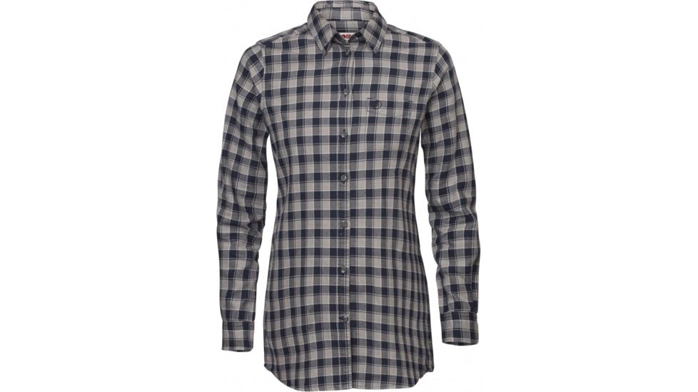 Fjallraven High Coast Flannel Shirt Long Sleeve - Women's-Night Sky/Fog-Medium