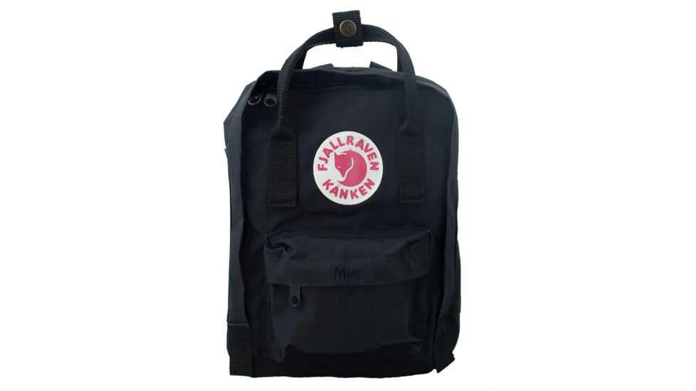 Fjallraven Kanken Mini Backpack, Black, One Size, F23561-550-One Size