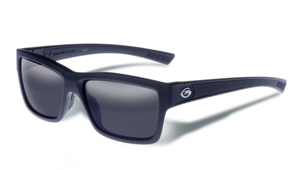 Gargoyles HOMELAND Sunglasses, Matte Black Frame, Smoke with Silver Mirror Lens, 10700221.QTM