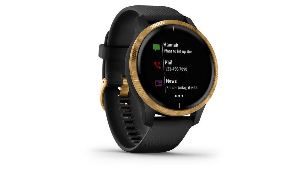 Garmin Venu GPS Smartwatch, Black/Gold, 010-02173-31